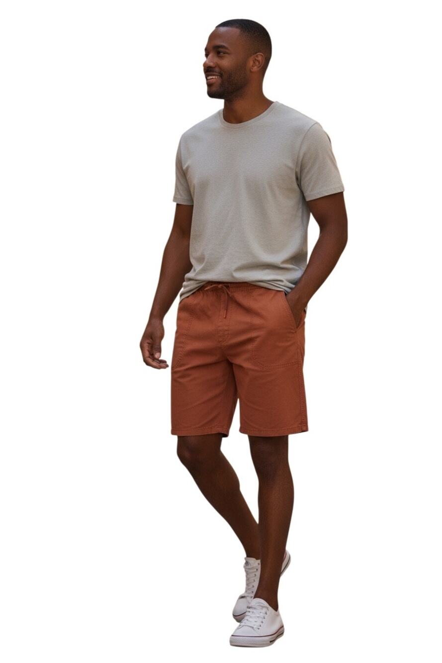 Caribbean Joe Men's Shorts Brown Size XL